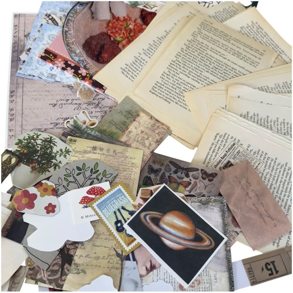 Junk Journal Large Art Journal Bundle Assorted Crafting Collage Crafts Supplies.